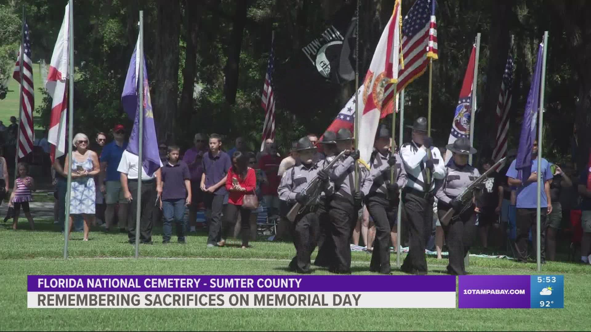 This Memorial Day holiday, many gathered at the Florida National Cemetery to pay respects.