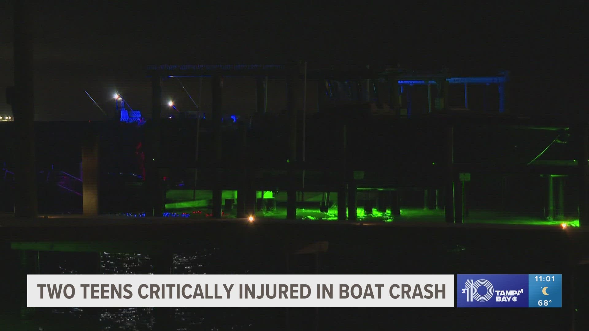 Two 15-year-old boys are in critical condition after a boat crash near Bayshore Blvd. in St. Petersburg.