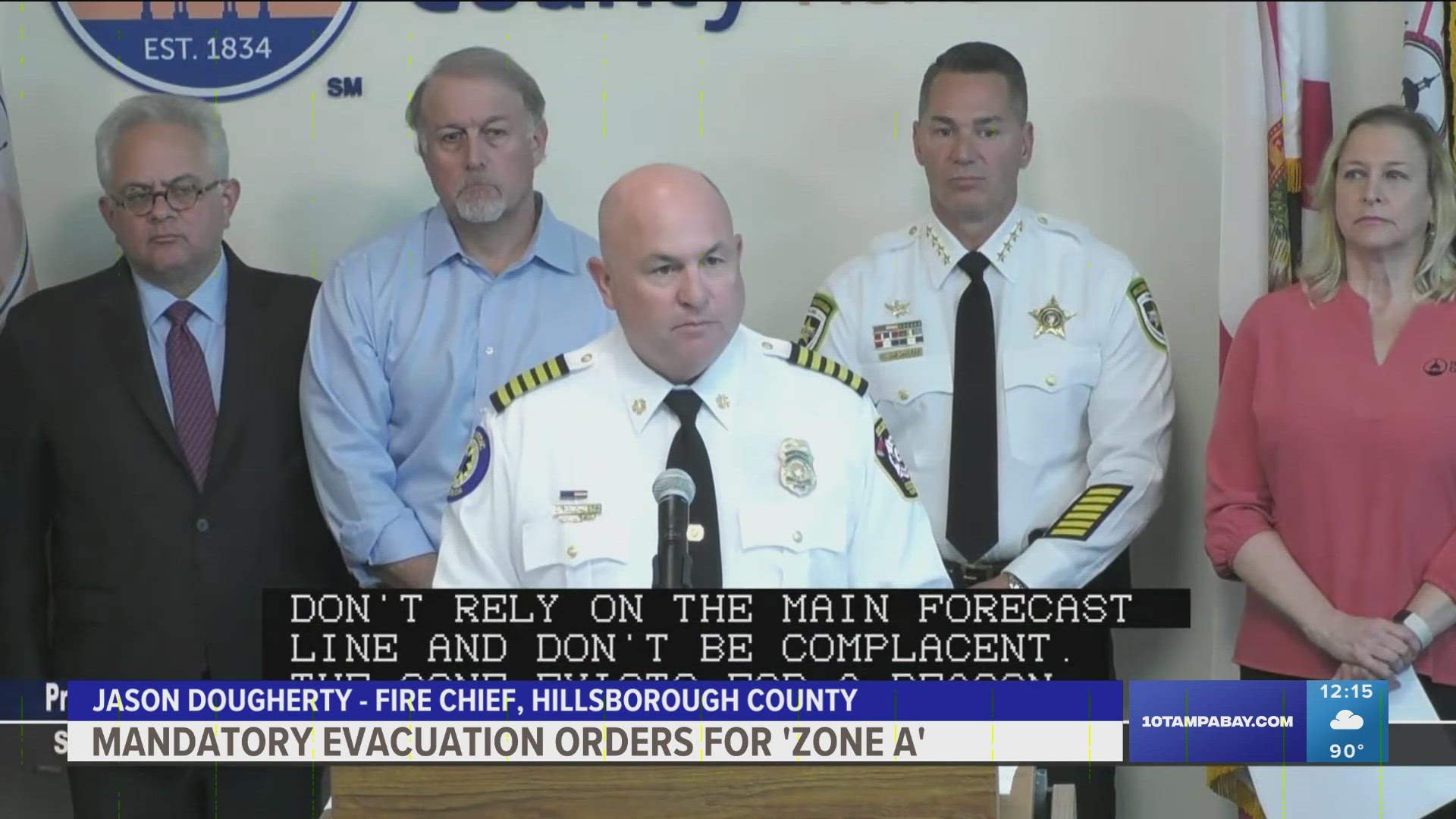 Hillsborough County emergency officials are warning residents to not get complacent as Hurricane Helene approaches the Florida coast.