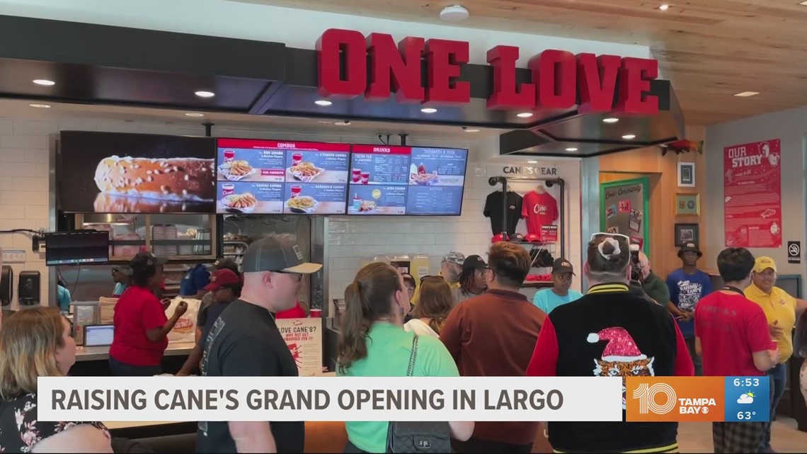 2nd Tampa Bay area Raising Cane's location opens Thursday