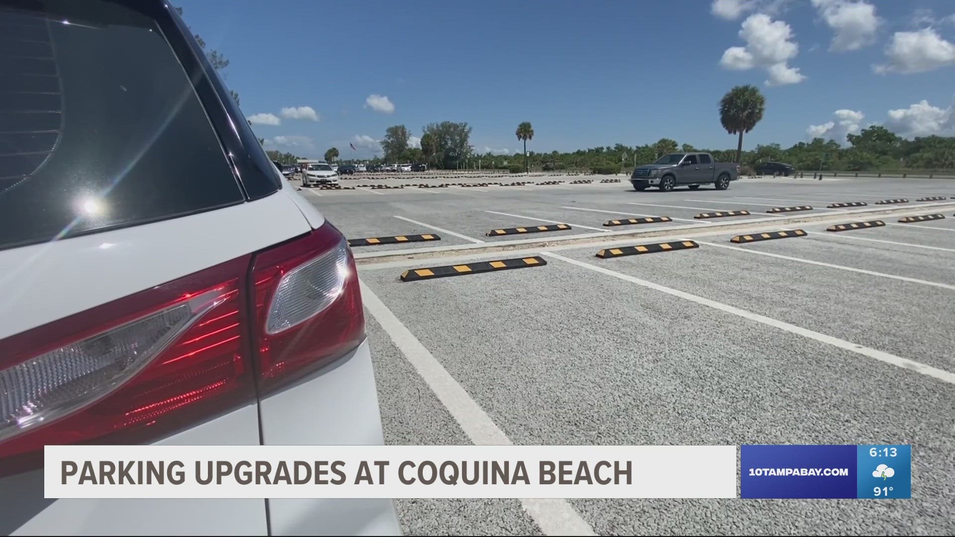 From what used to be water-logged ground formed with shell and sand to hard concrete – there's plenty of parking now at Coquina Beach.