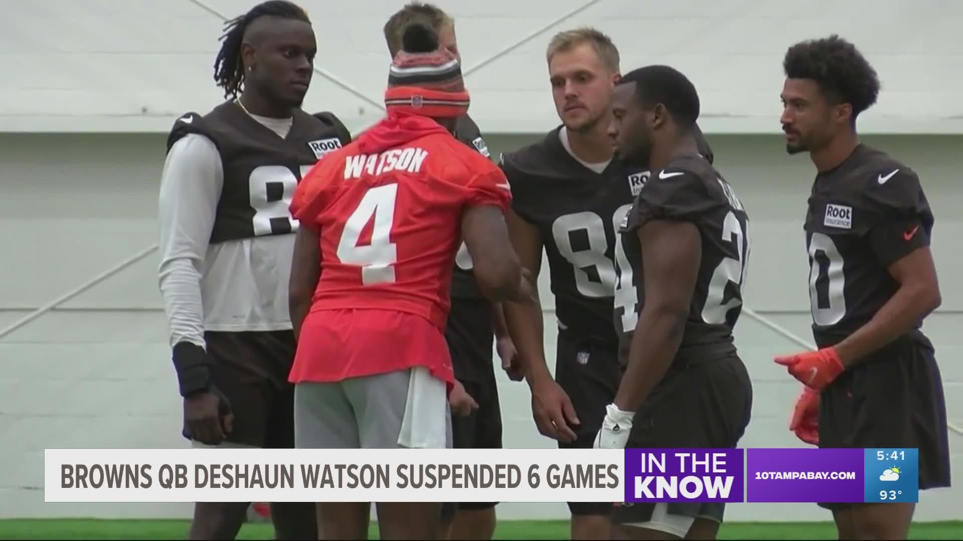 Former U.S. District Judge Sue L. Robinson has issued a suspension for Cleveland Browns quarterback Deshaun Watson.