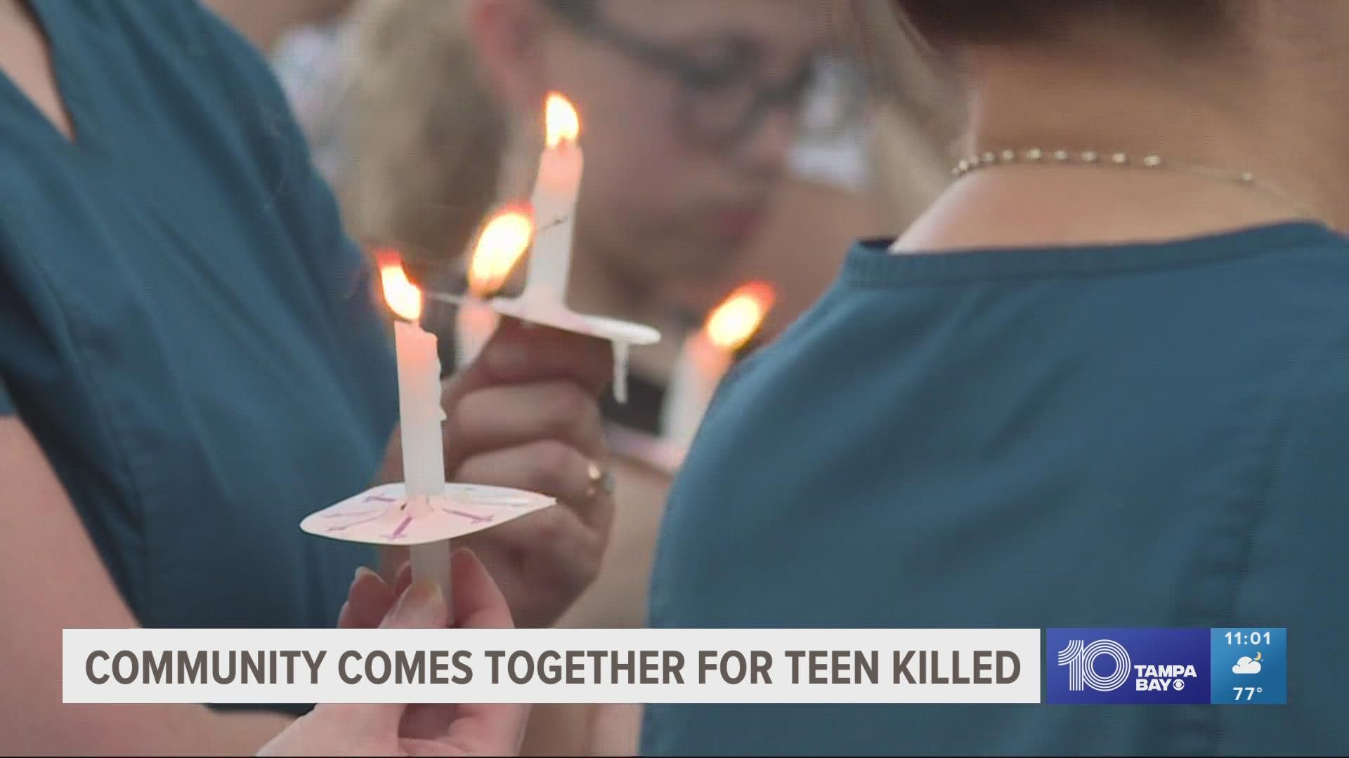 Ethan Weiser was trying to cross the street to get to his bus stop, when he was hit and killed by a passing car. On Thursday, a vigil was held to remember the teen.