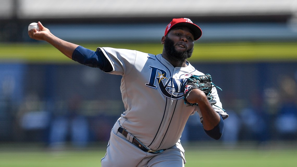 Tampa Bay Rays' JT Chargois pitches to the Toronto Blue Jays