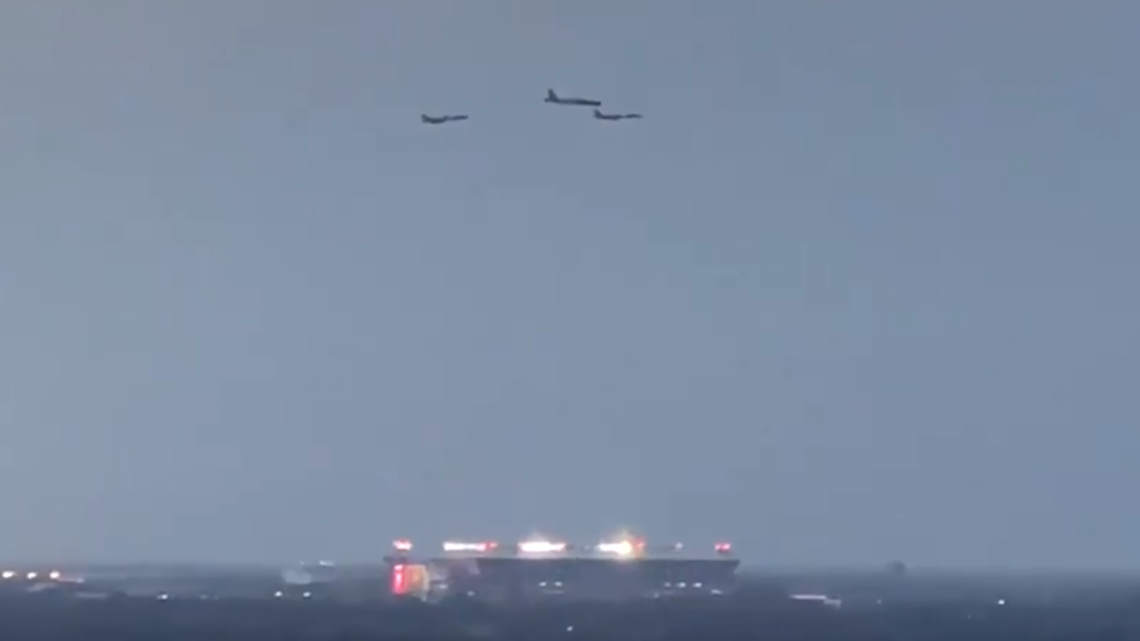 US Air Force performs trifecta flyover at Super Bowl LV in Tampa