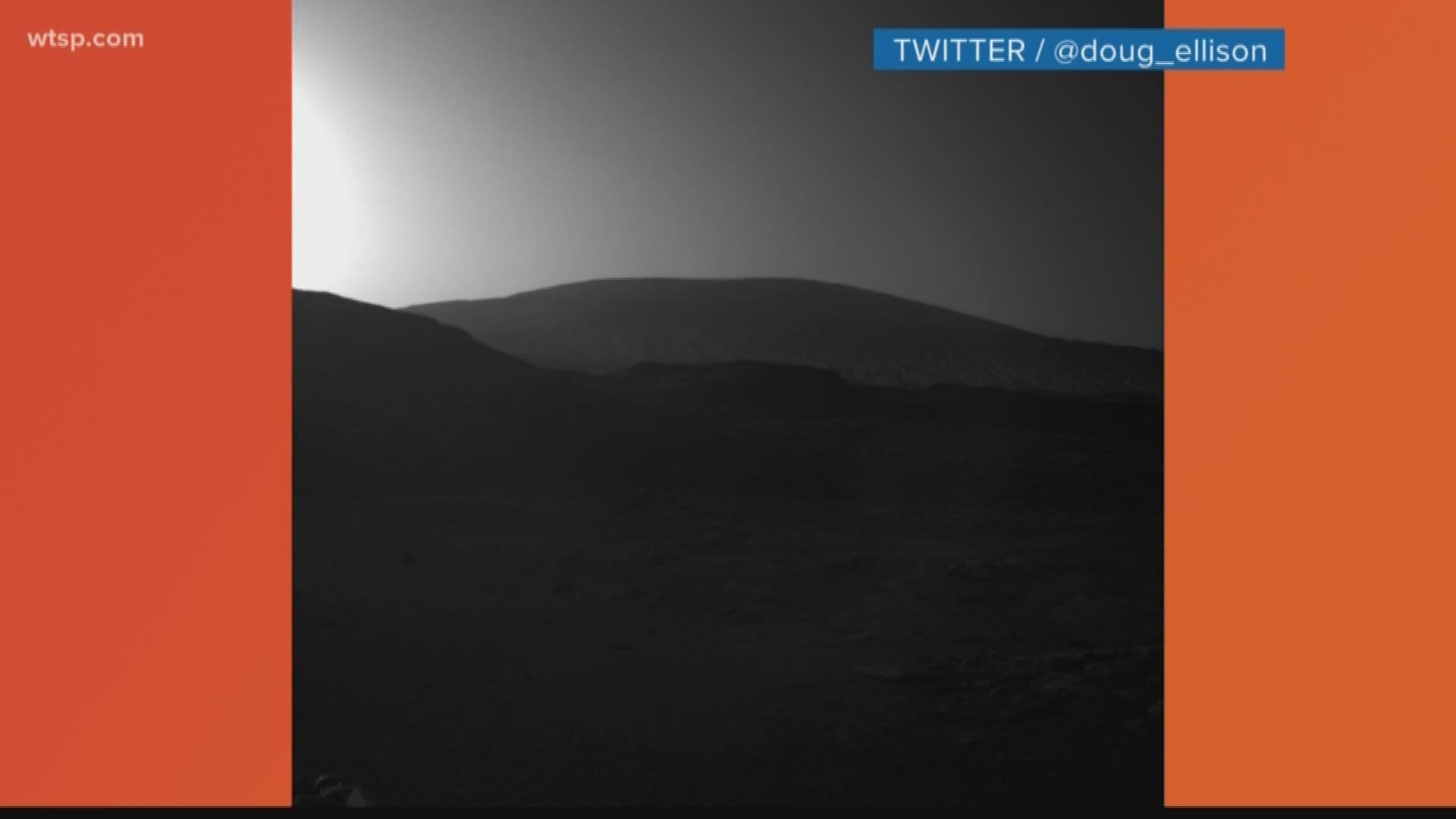 The Curiosity rover took the photo last week from the Gale Crater.