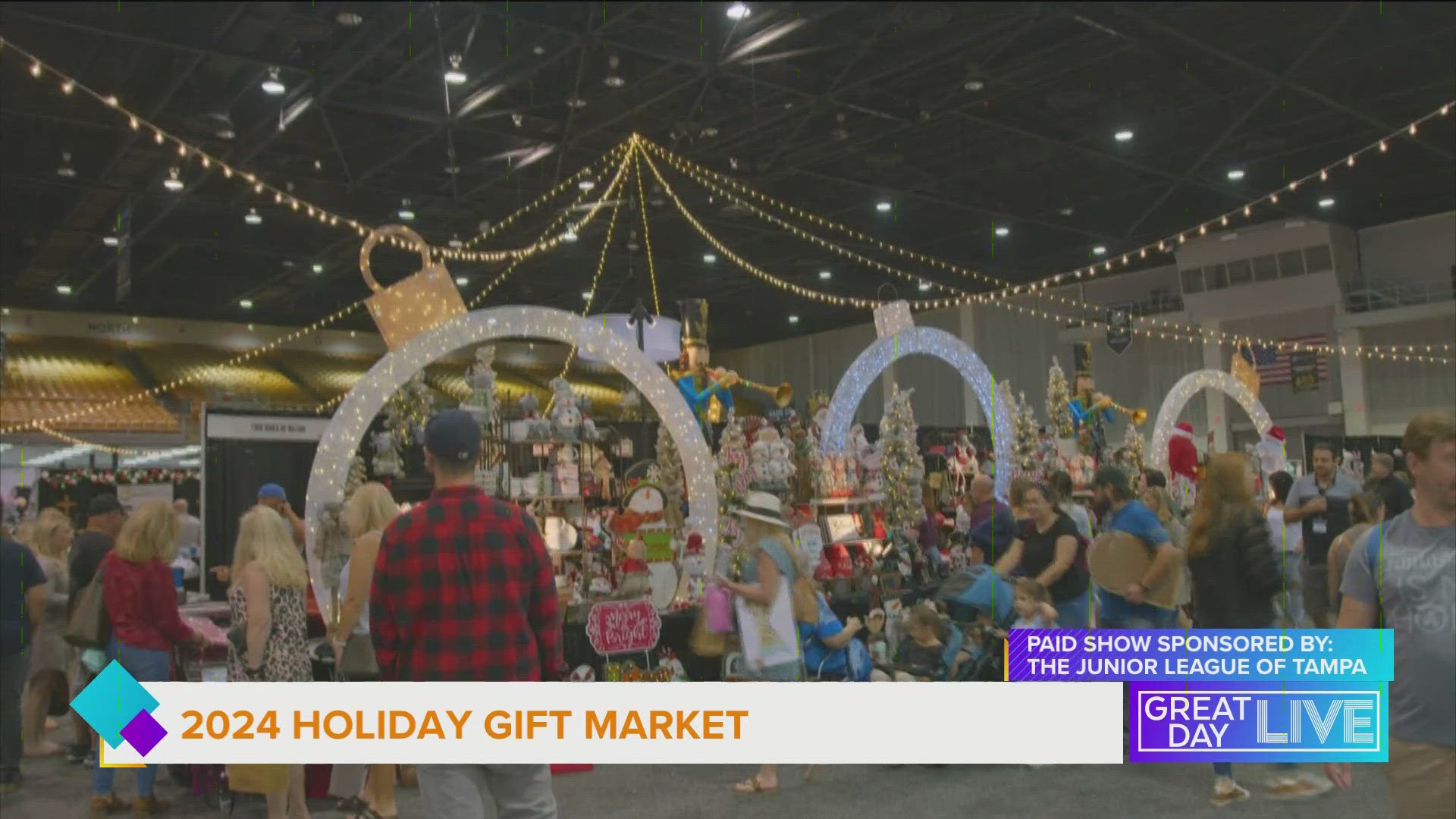 This story is sponsored by: The Junior League of Tampa. Come check out the holiday gift market at the Florida State Fairground, running from Thursday to Sunday.