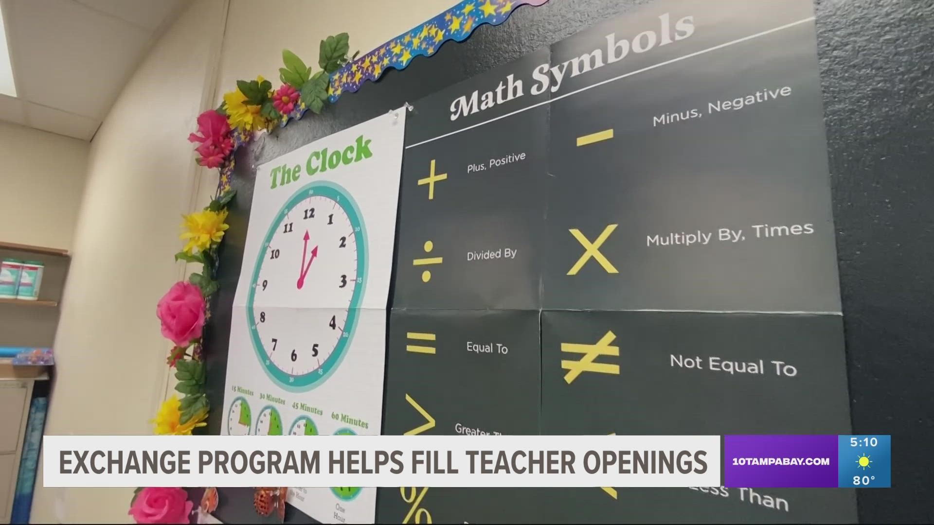 There are hundreds of teacher openings in Tampa Bay. A handful of school districts are filling some of those jobs through a cultural exchange program.