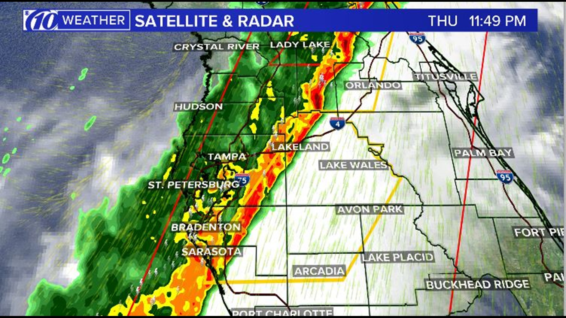 Severe Weather Leaves Damage In Its Path Across Tampa Bay 