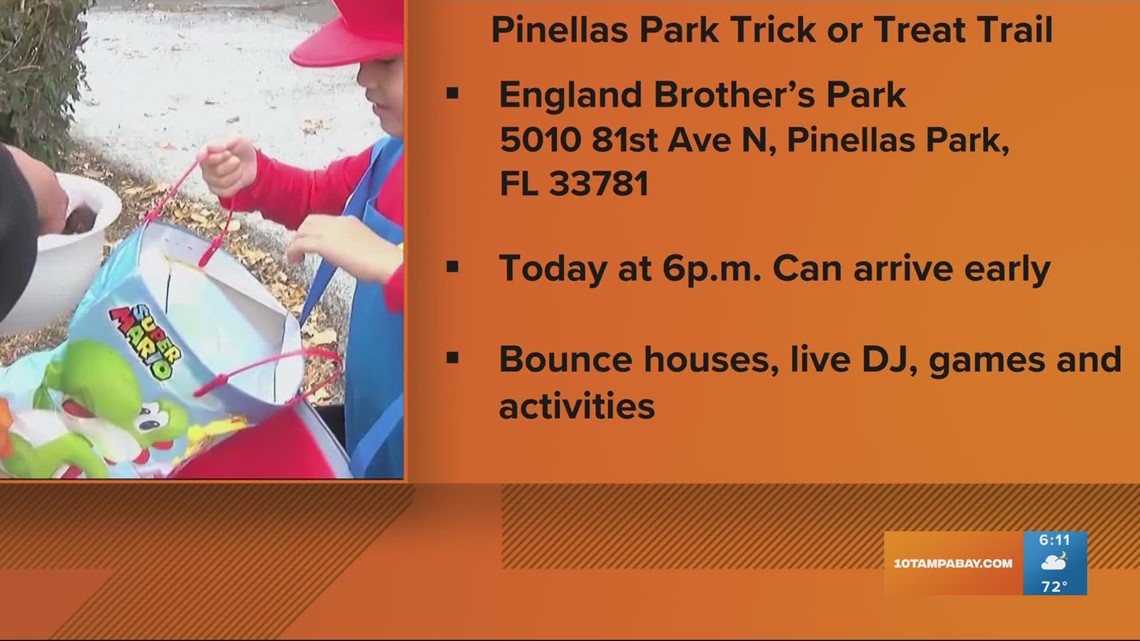 Trickortreating events happening Monday in Tampa