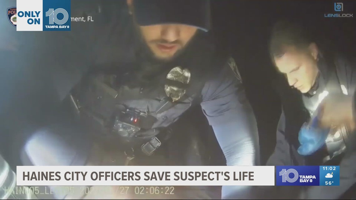 Haines City officers explain how they saved a suspect's life