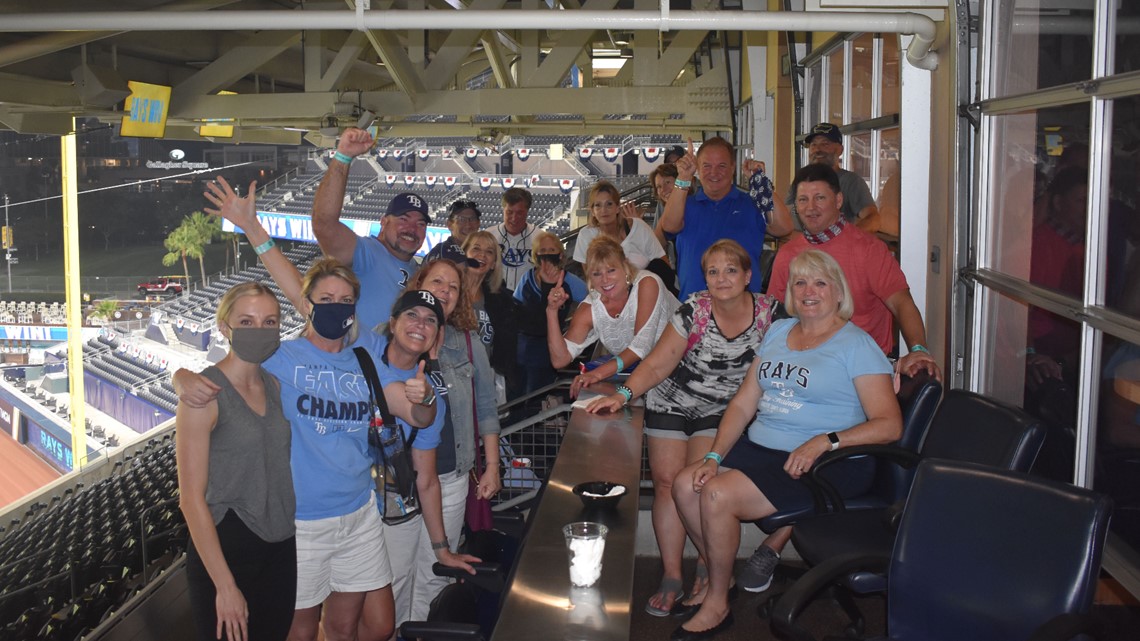 Rays player's family watch from the stands