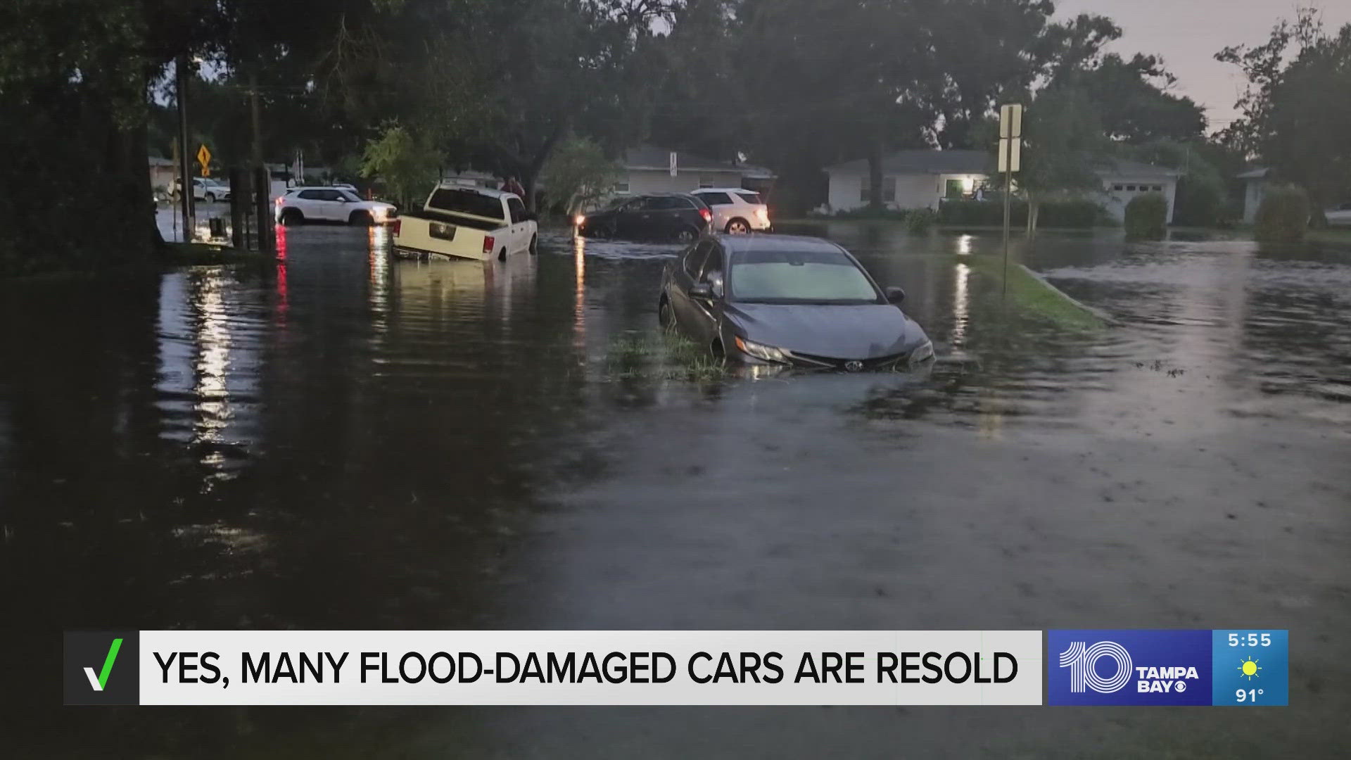 Florida law requires that a vehicle’s title clearly states if it's flood-damaged.