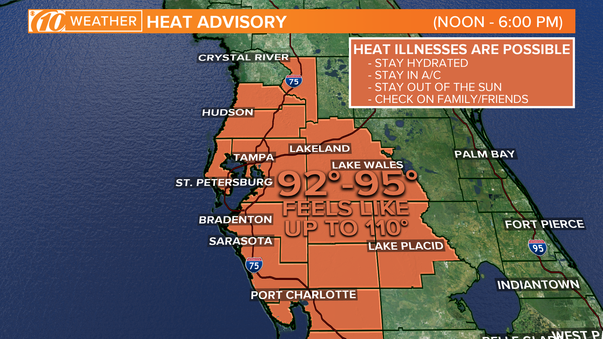Heat advisory issued for Tampa Bay to southwest Florida | wtsp.com