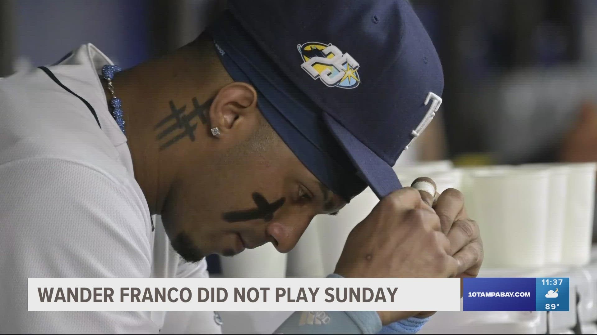 Franco did not play in Sunday's 9-2 loss to Cleveland.