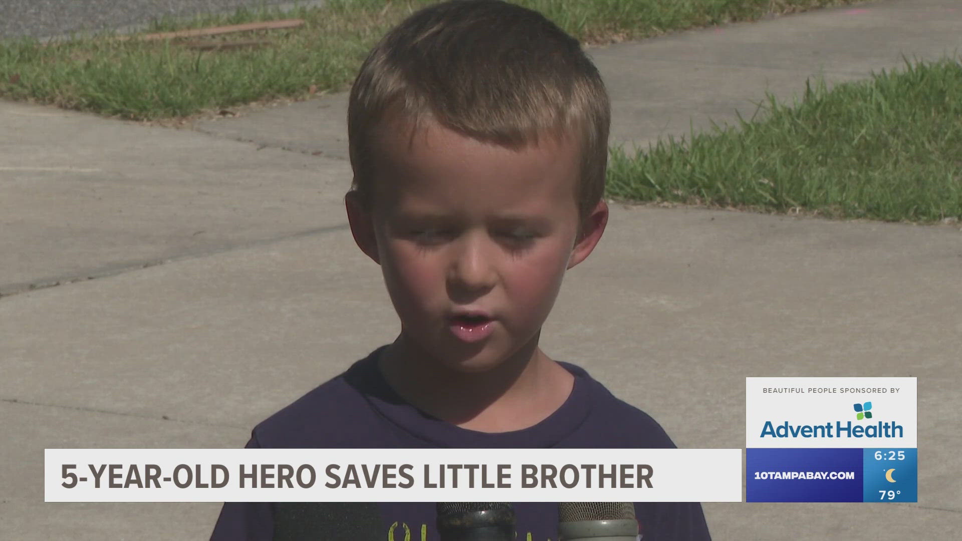5-year-old Winston Tosi didn't hesitate to help his 2 1/2-year-old brother Zachariah when he fell into a pond.