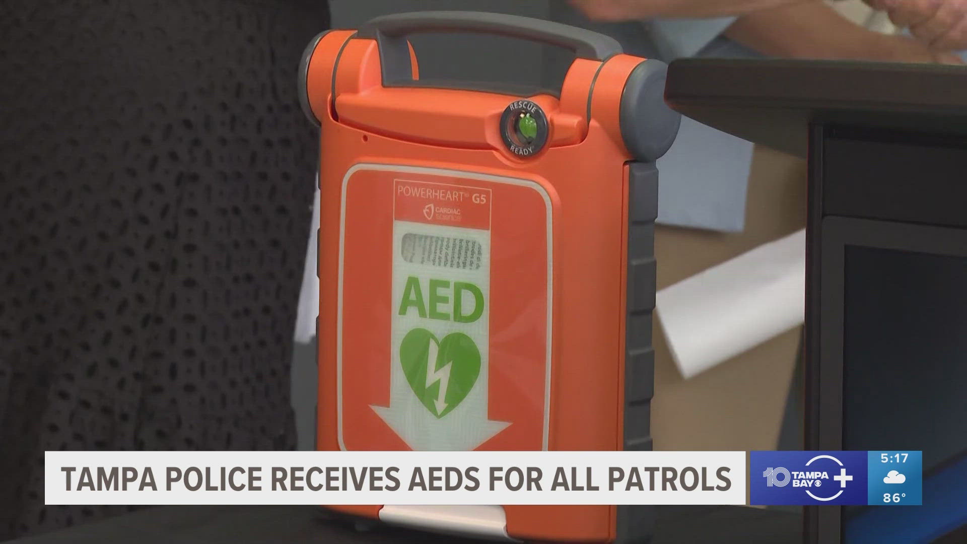 The Tampa Police Department is increasing officer and public safety with the rollout of new Automated External Defibrillators (AEDs) with every patrol vehicle.