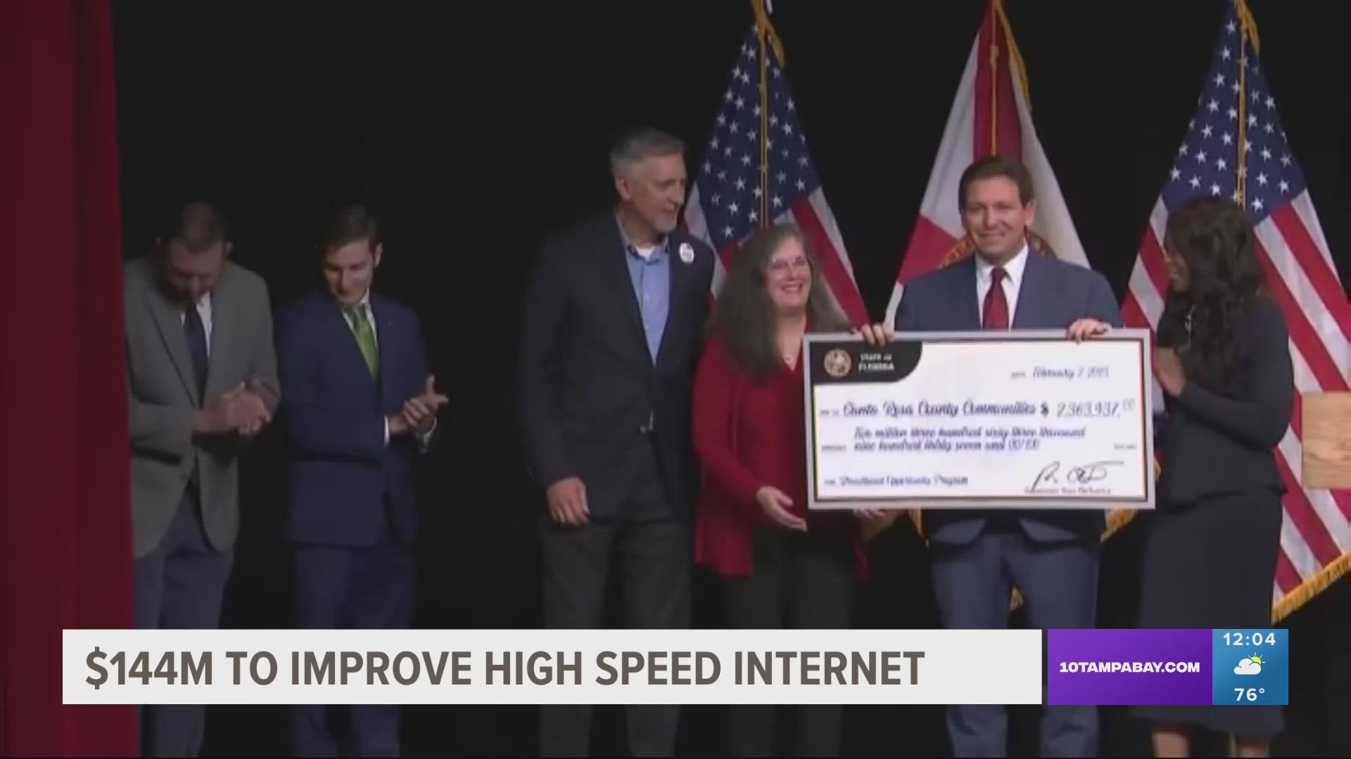 The money will be distributed between 58 different broadband projects in 41 Florida counties.