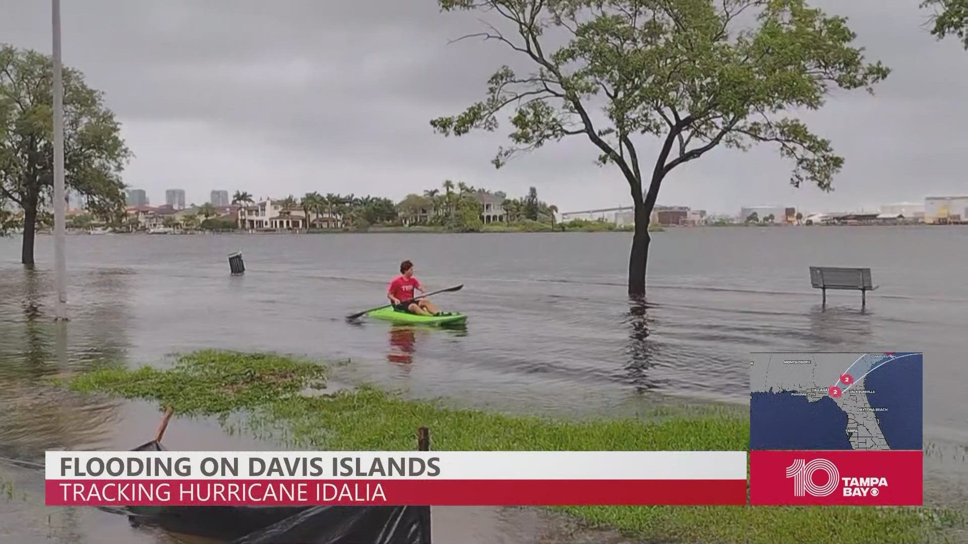 Storm surge and high winds from Hurricane Idalia caused flooding throughout the Tampa, Sarasota area Wednesday morning. It made landfall as at category 3 storm.