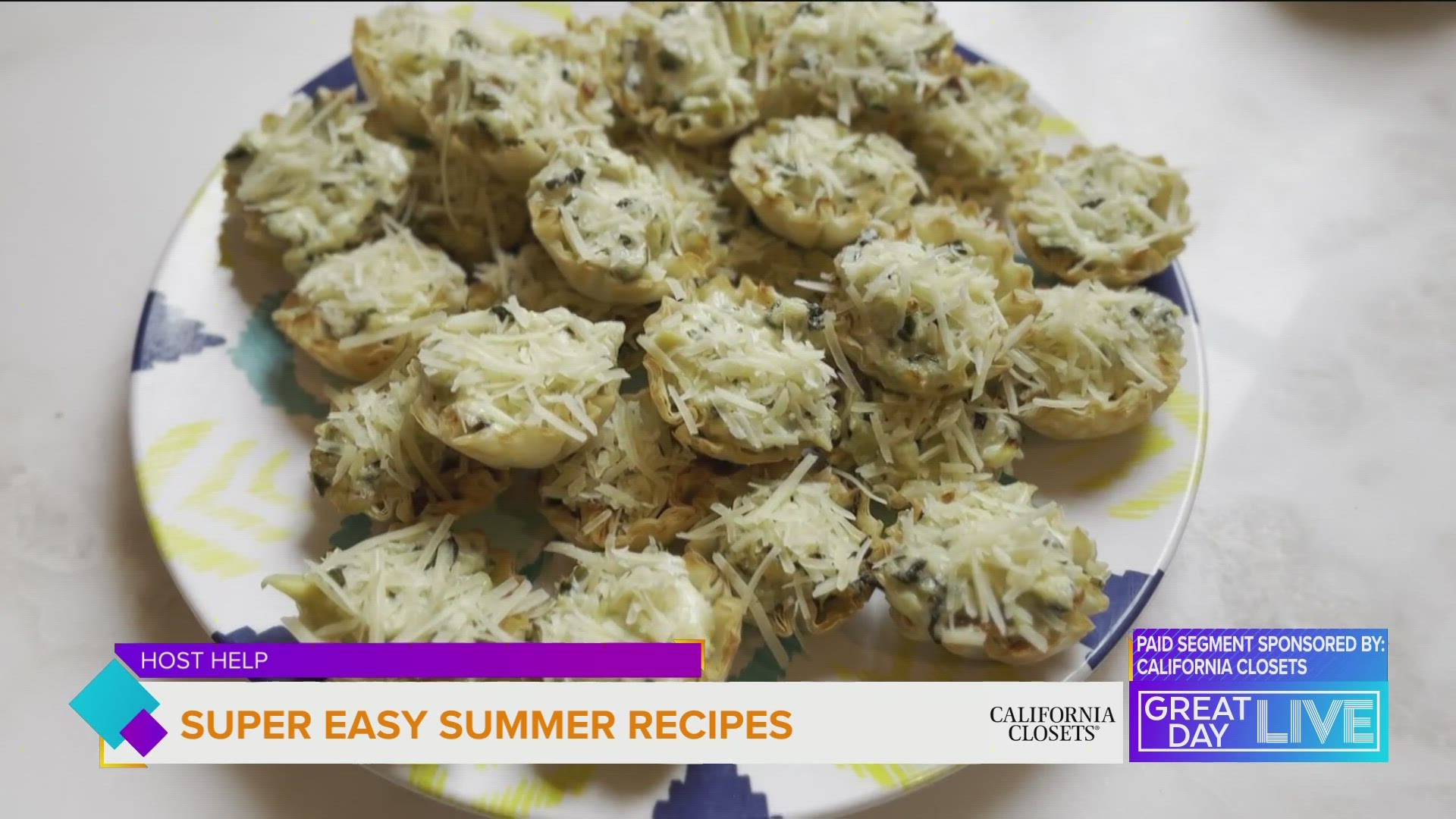 In this week’s Host Help Sponsored by California Closets, Janelle shares two recipes perfect for those lazy summer days.