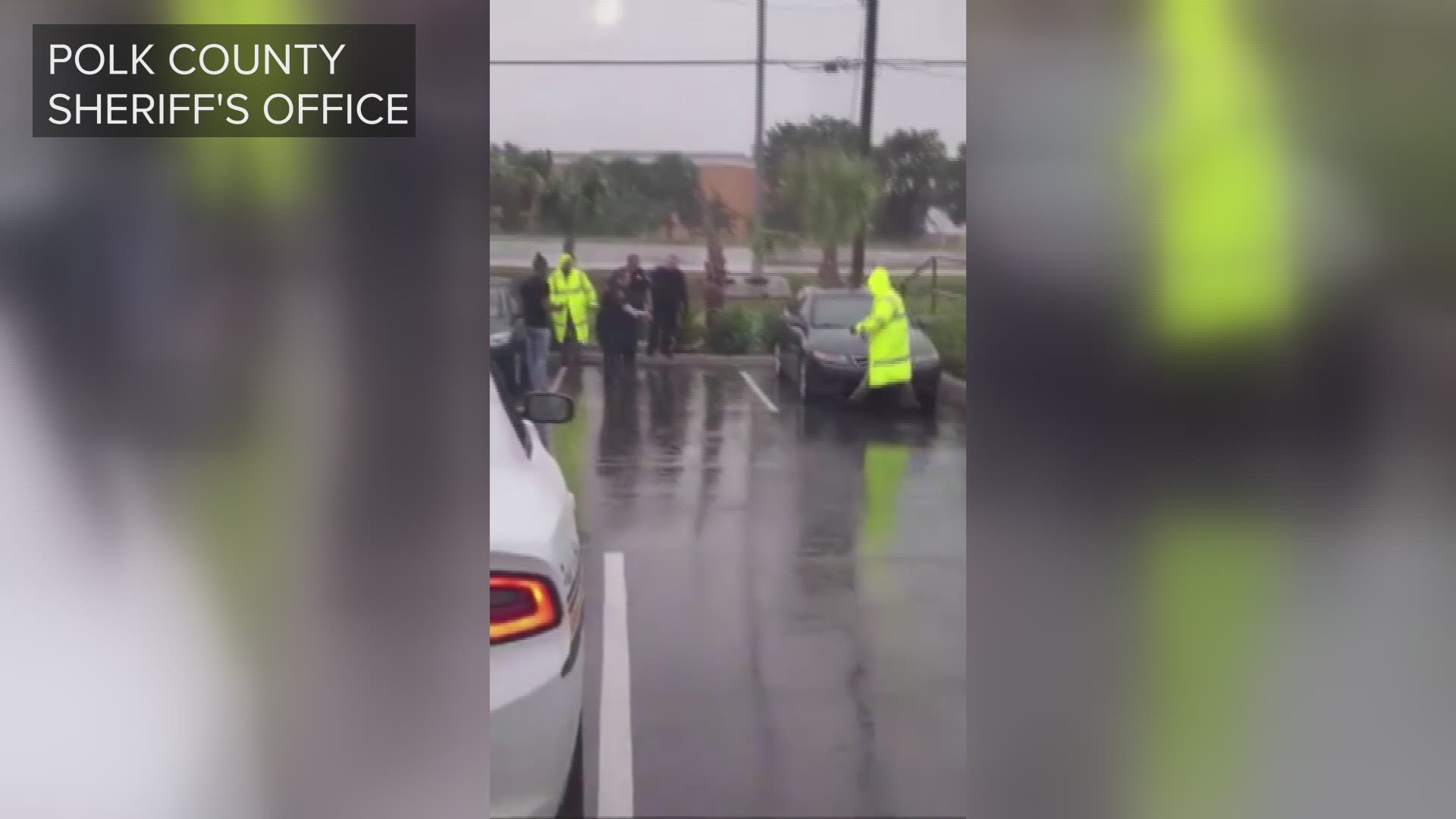 Polk County sheriff’s deputies and Florida Highway Patrol troopers helped safely remove a baby gator from a parking lot amid a downpour.

It happened Thursday across from Posner Park in Davenport.

A woman named Jen sent the video the sheriff’s office, who posted the video on Facebook.