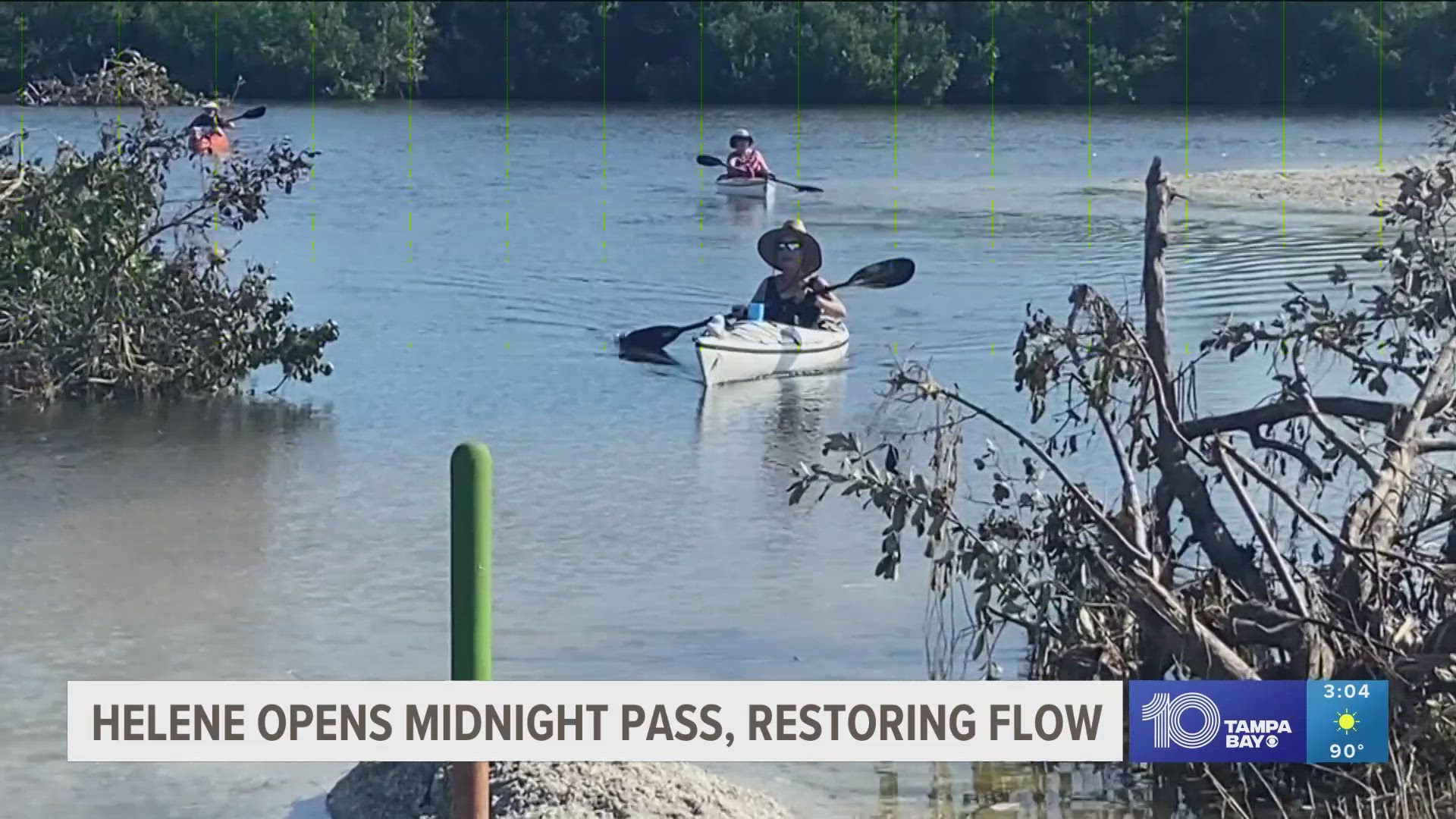 Residents were out Monday with sandbags and shovels to restore the flow.