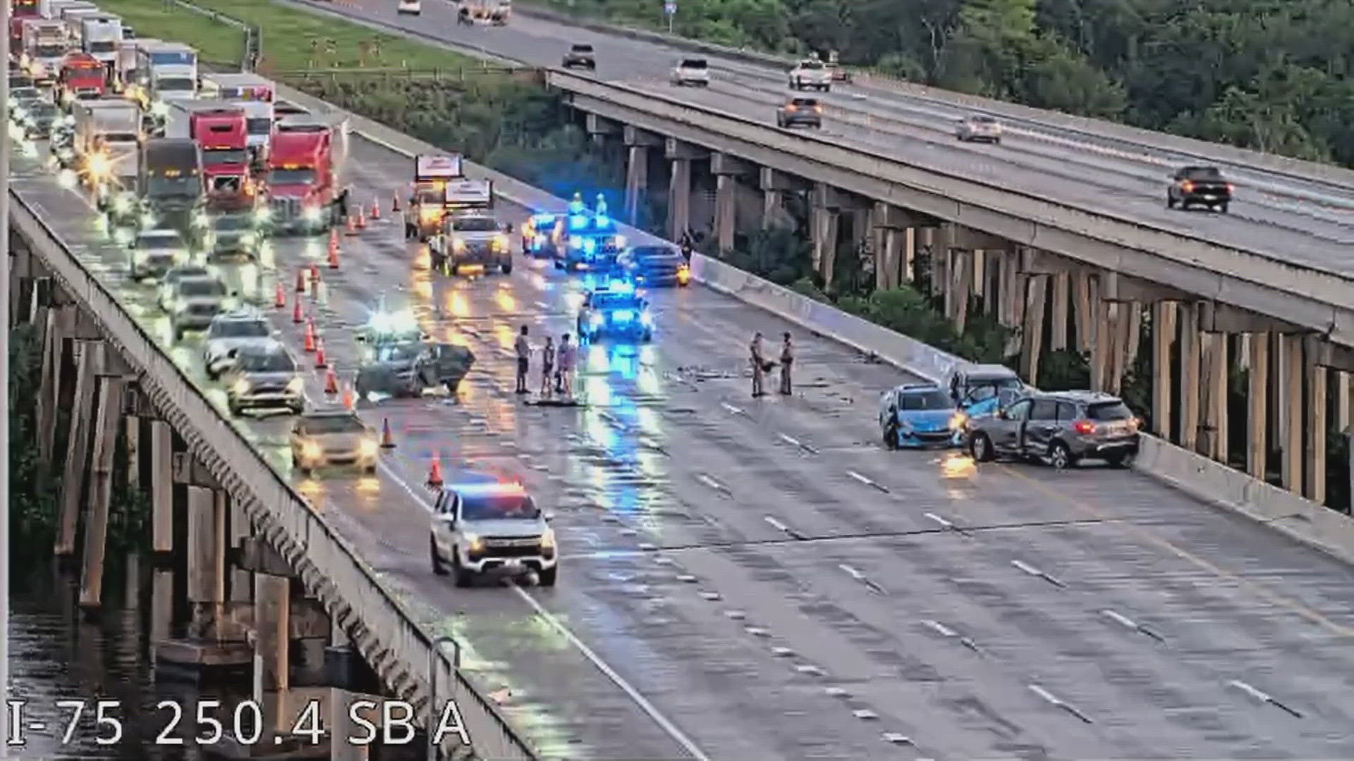 Crash involving reported death, injuries shuts down southbound