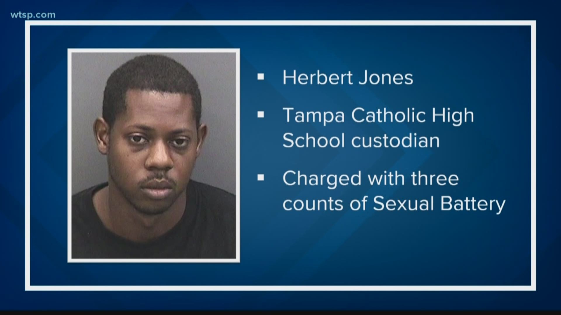Herbert Jones, 31, was arrested Friday and charged with three counts of sexual battery by a person 18 or older on a victim older than 12. His bail is set at $75,000.

Deputies say Jones battered the teen on June 22. They say he admitted to the crime and said the victim tried to refuse his advances.