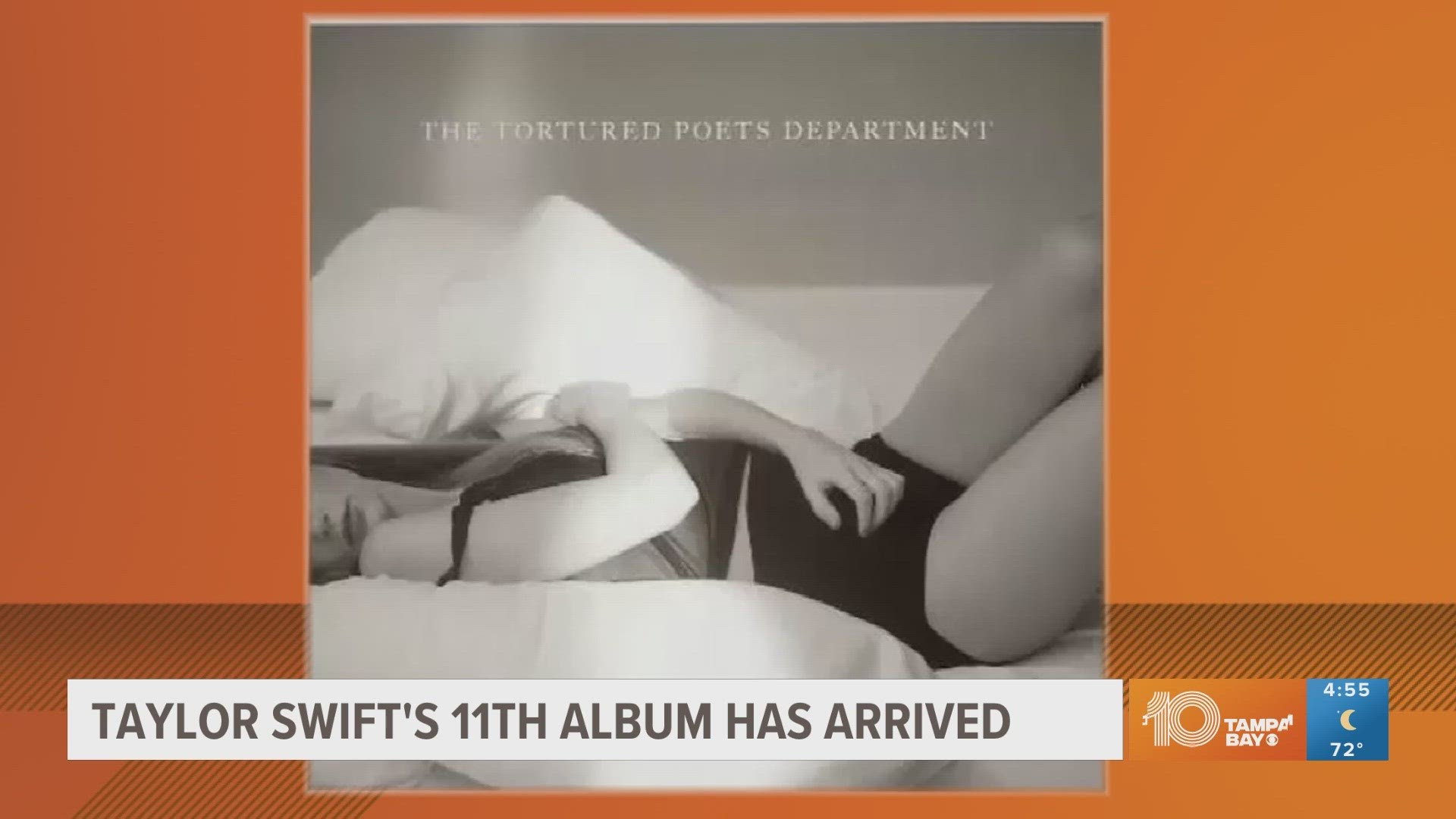 Taylor Swift's album "The Tortured Poets Department" is available now for streaming and purchase. It contains 16 songs and dropped at midnight.