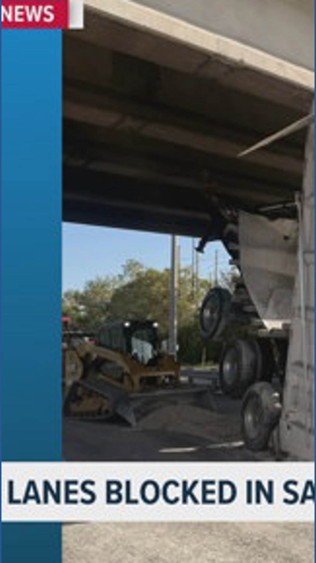 I-75 NB partially shut down after dump truck hits overpass | wtsp.com