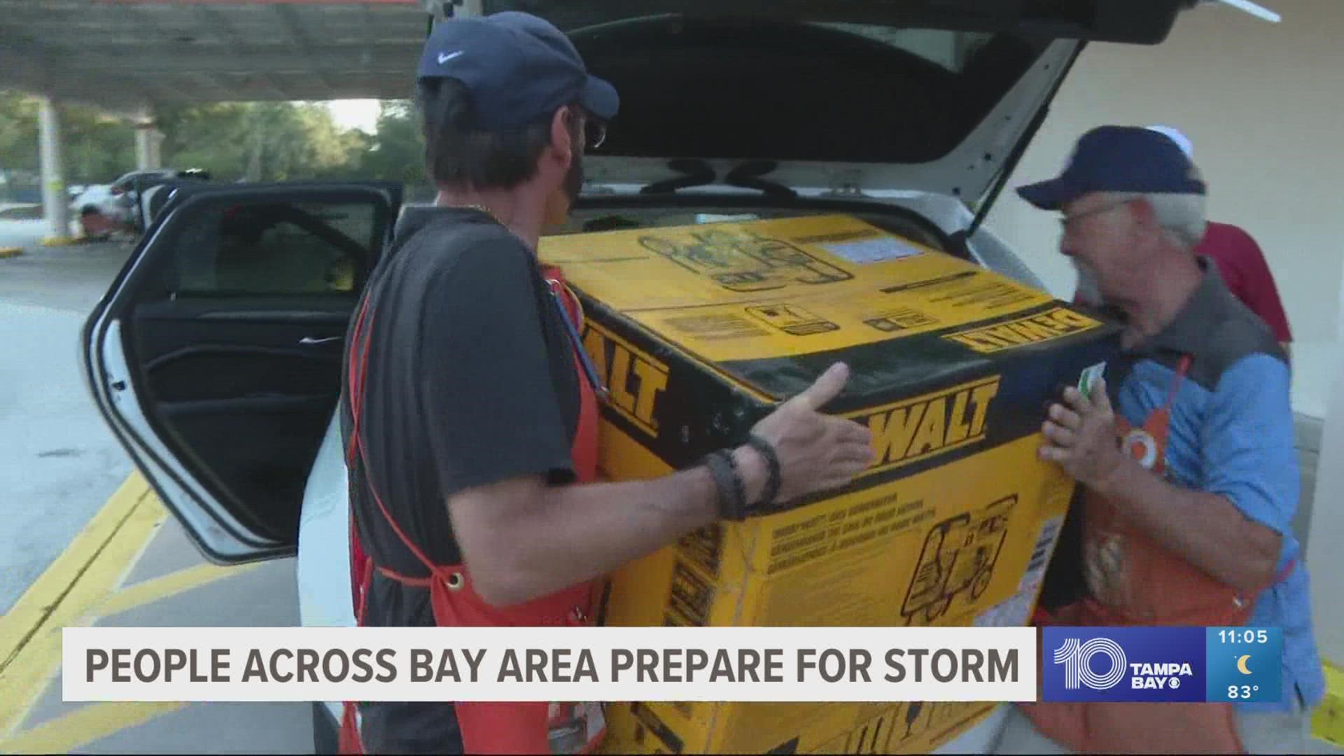 From a first aid kit, batteries, bottled water and more, people across the Tampa Bay-area are preparing for Tropical Storm Ian.