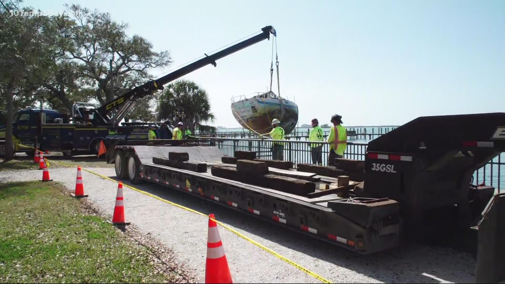 Pinellas County Sheriff Bob Gualtieri says the "piles of junk" will be pulled out of the water and destroyed.