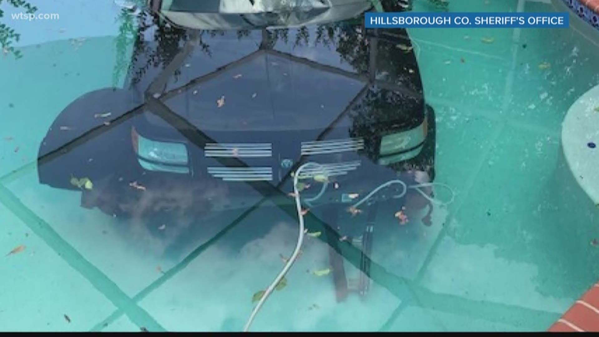 One person in Hillsborough County went from driver to diver when they accidentally drove into a pool.

The Hillsborough County Sheriff’s Office said the driver ended up in the pool after they tried to avoid hitting a car. 

Deputies said the driver hit the gas instead of the brakes.