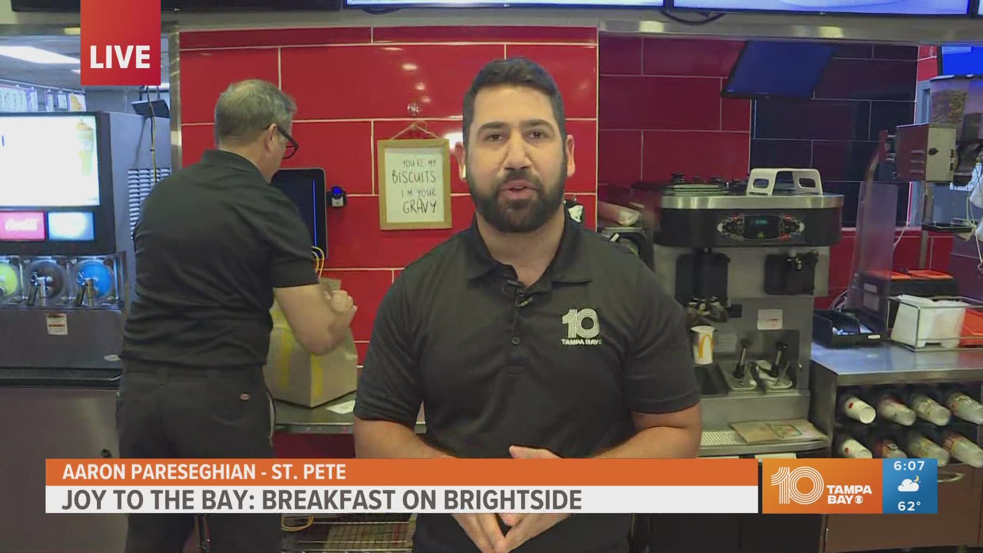 Brightside is giving out free breakfast at different McDonald's stores for the next three Fridays.