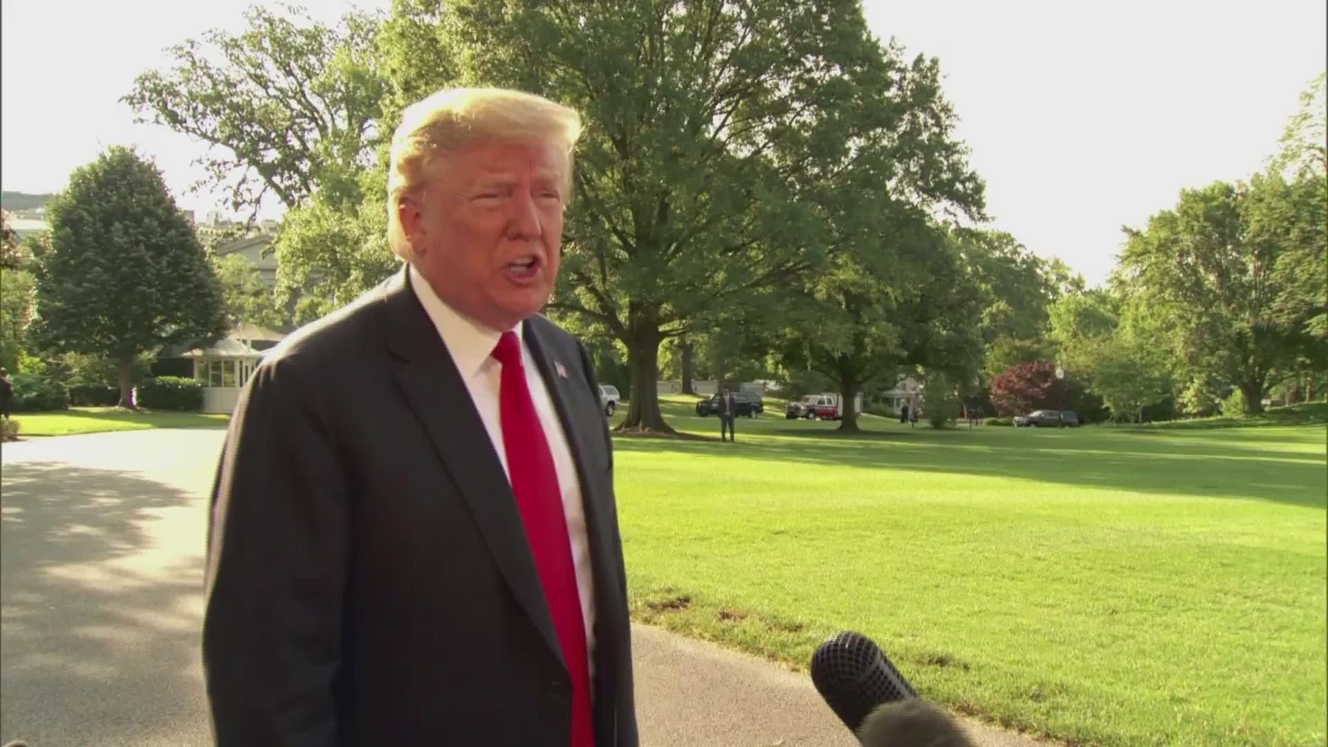 President Donald Trump spoke to media members after special counsel Robert Mueller issued his first public comments since his appointment nearly two years ago. https://on.wtsp.com/2Z2zidb