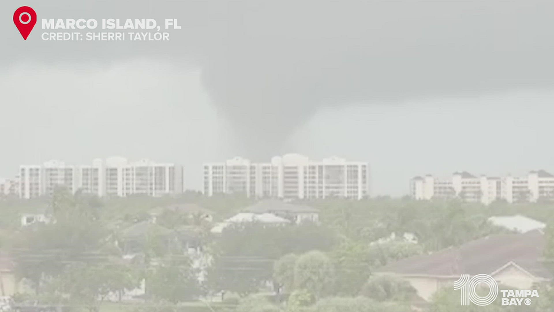 Severe weather rolled through the region on Sunday, bringing tornados to Southwest Florida.