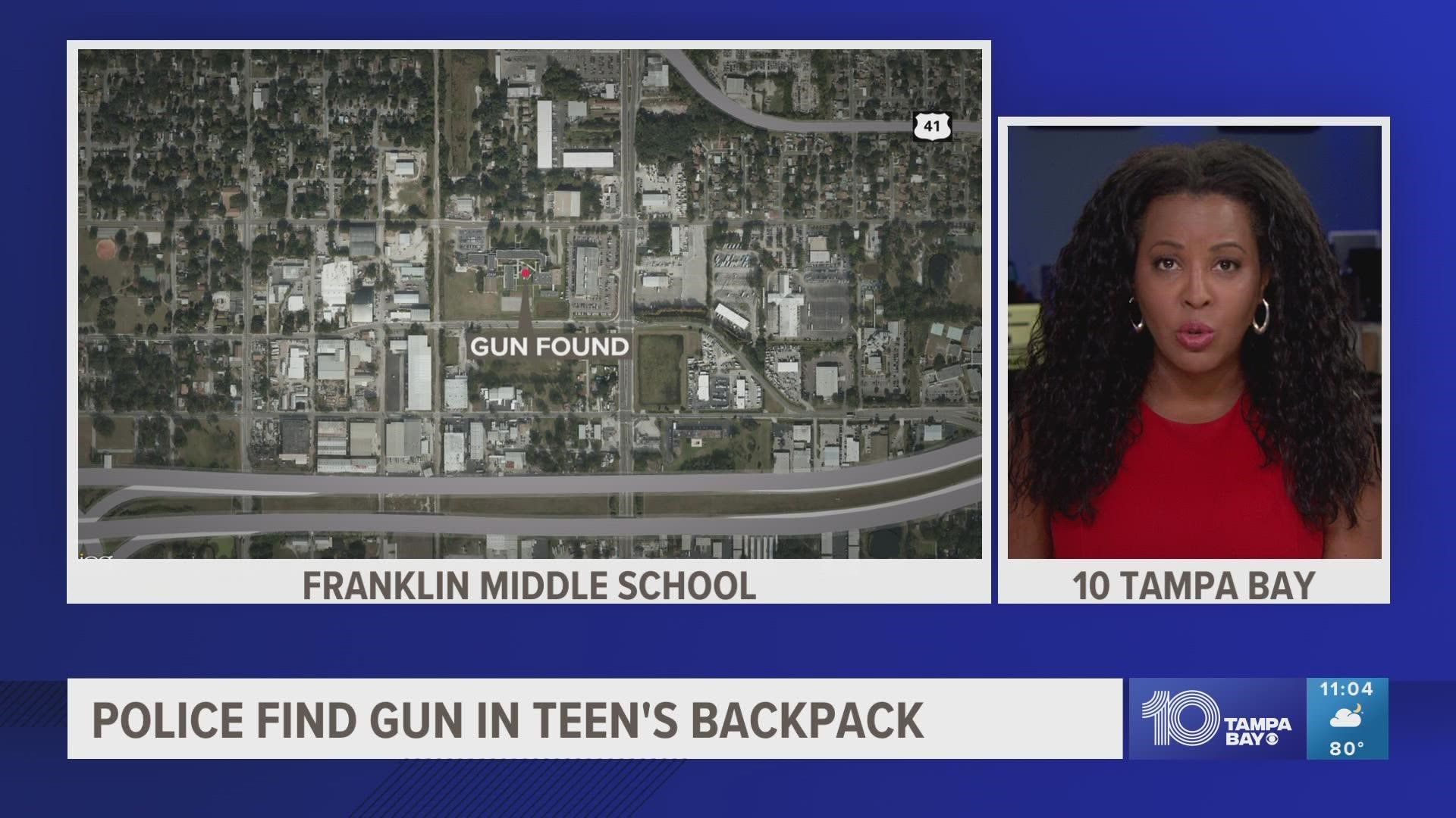 The 13-year-old told the school resource officer and staff he brought the loaded gun to school "for protection."