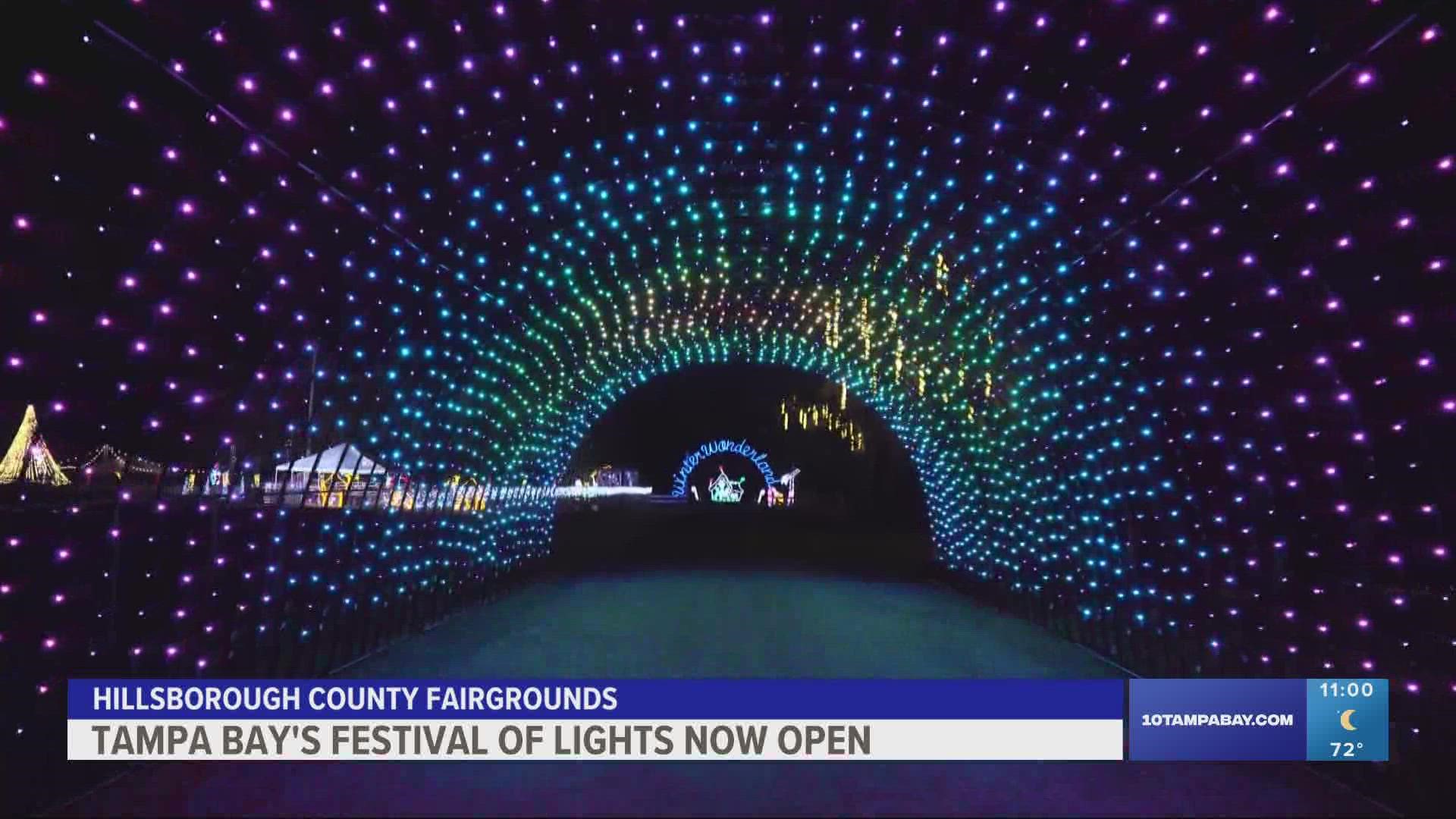 Holiday season is in full swing, and that means light displays are up and shining bright across Tampa Bay.