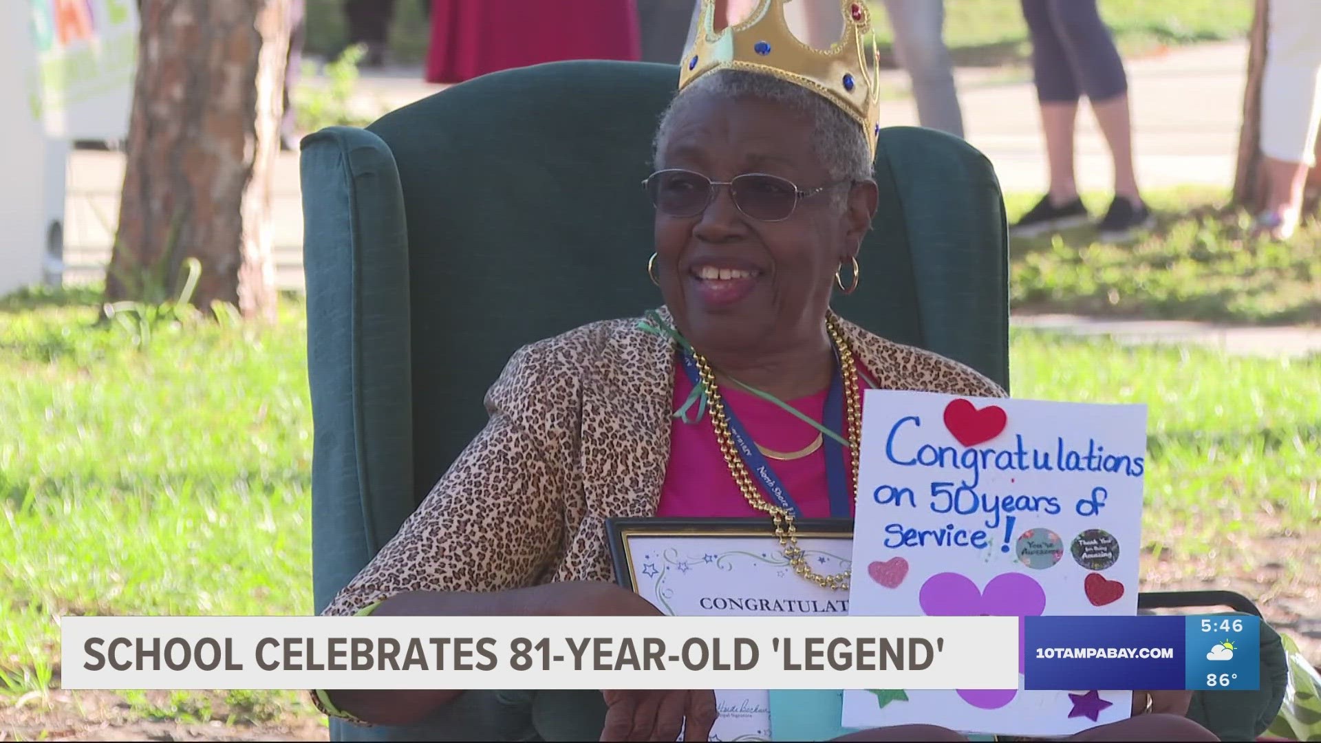 The 81-year-old "legend" known as "Grandma McCree" was crowned queen for a day.