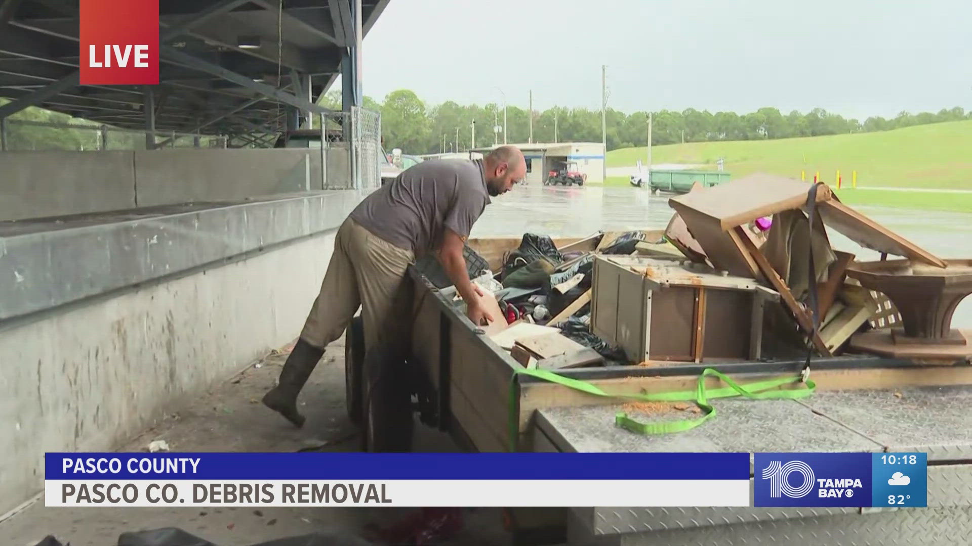 Debris removal has started in Pasco County amid recovery efforts post-Helene.