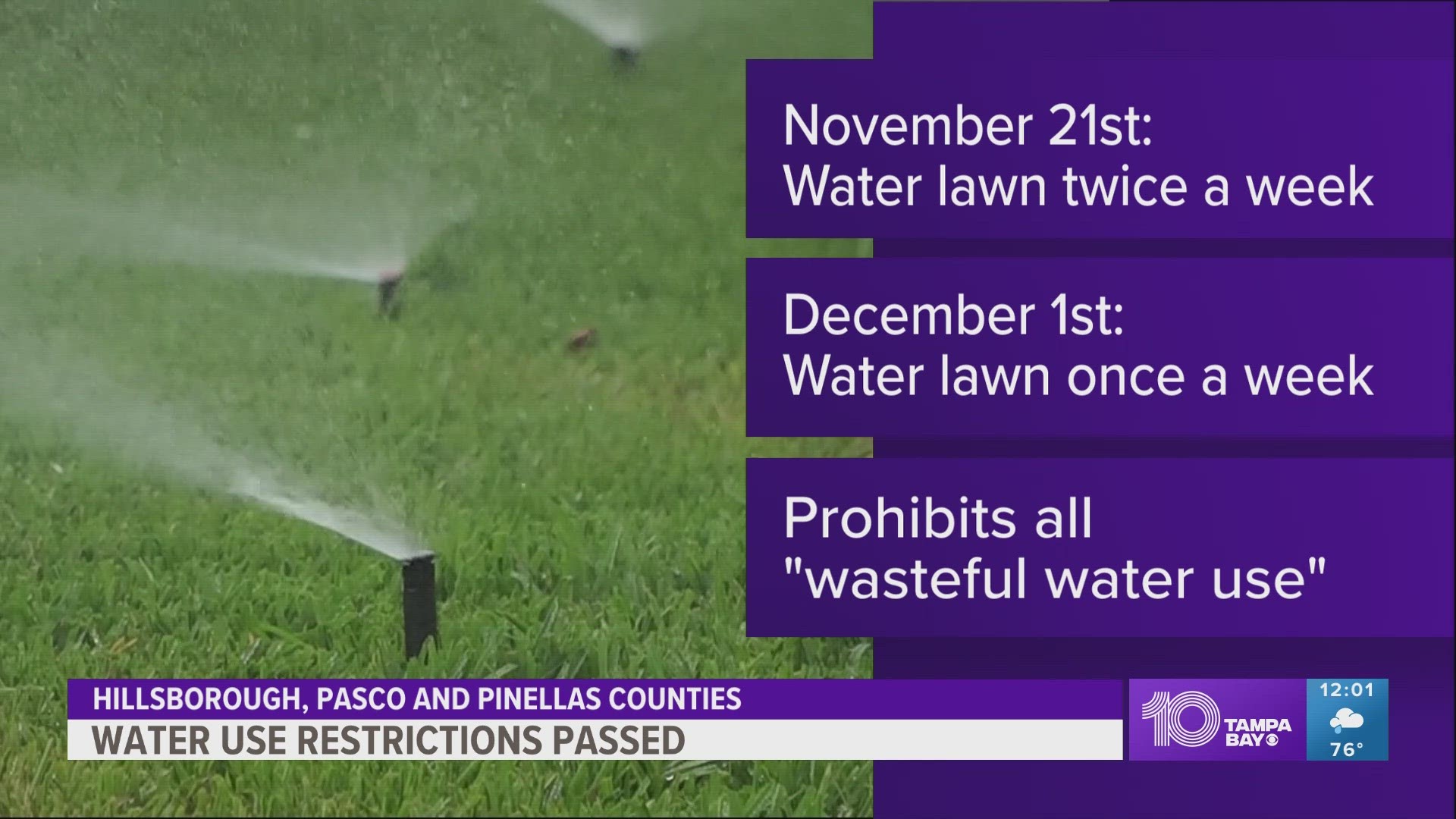 Water shortage prompts restrictions in these Tampa Bayarea counties