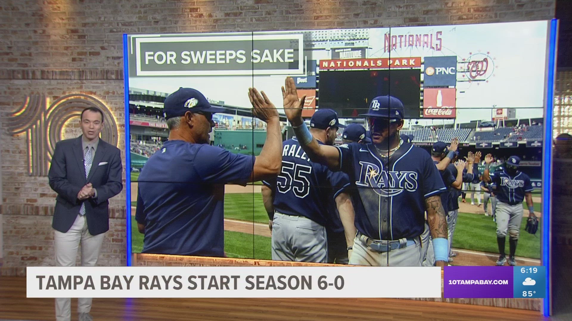 The Rays improved to 6-0 and extended the best start in franchise history.