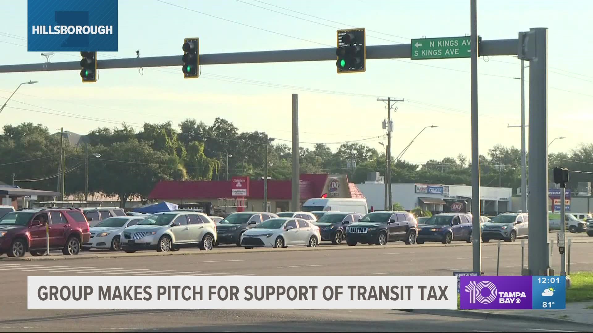 A local group is urging people to vote "yes" on a 1% sales tax increase to fund road safety projects.