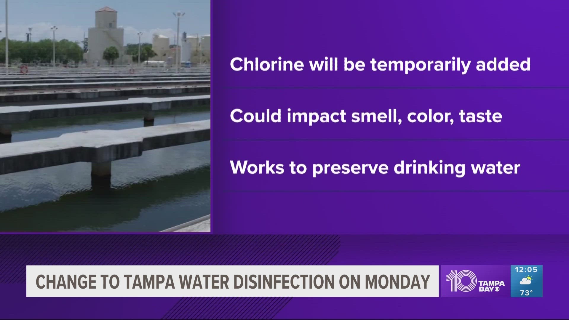 Customers may experience a slight change in smell, color and taste of their drinking water