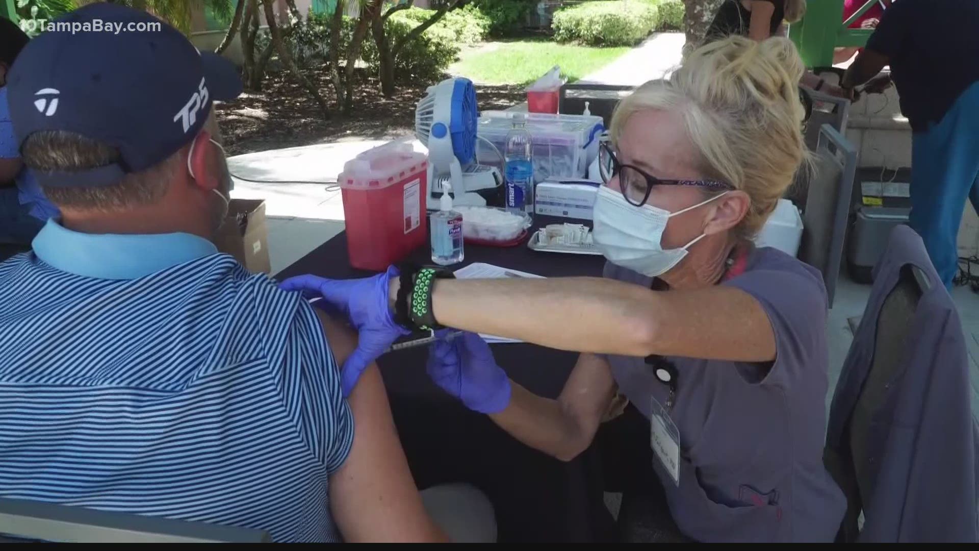 Across the Tampa Bay area, vaccination rates range from 40 to 60 percent.