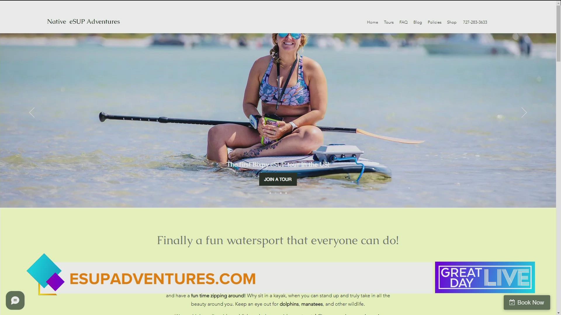 Electric paddleboarding with eSUP Adventures