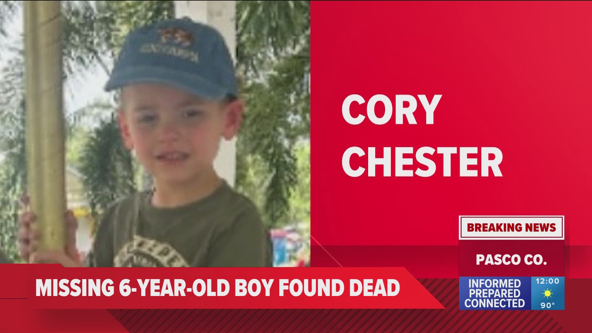 Cory Chester Jr. was last seen Thursday night, and deputies said they found his body early Friday morning. 