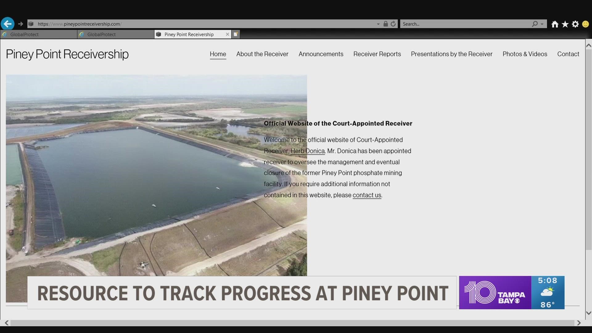 A new website dedicated to tracking the progress at Piney Point is now available.