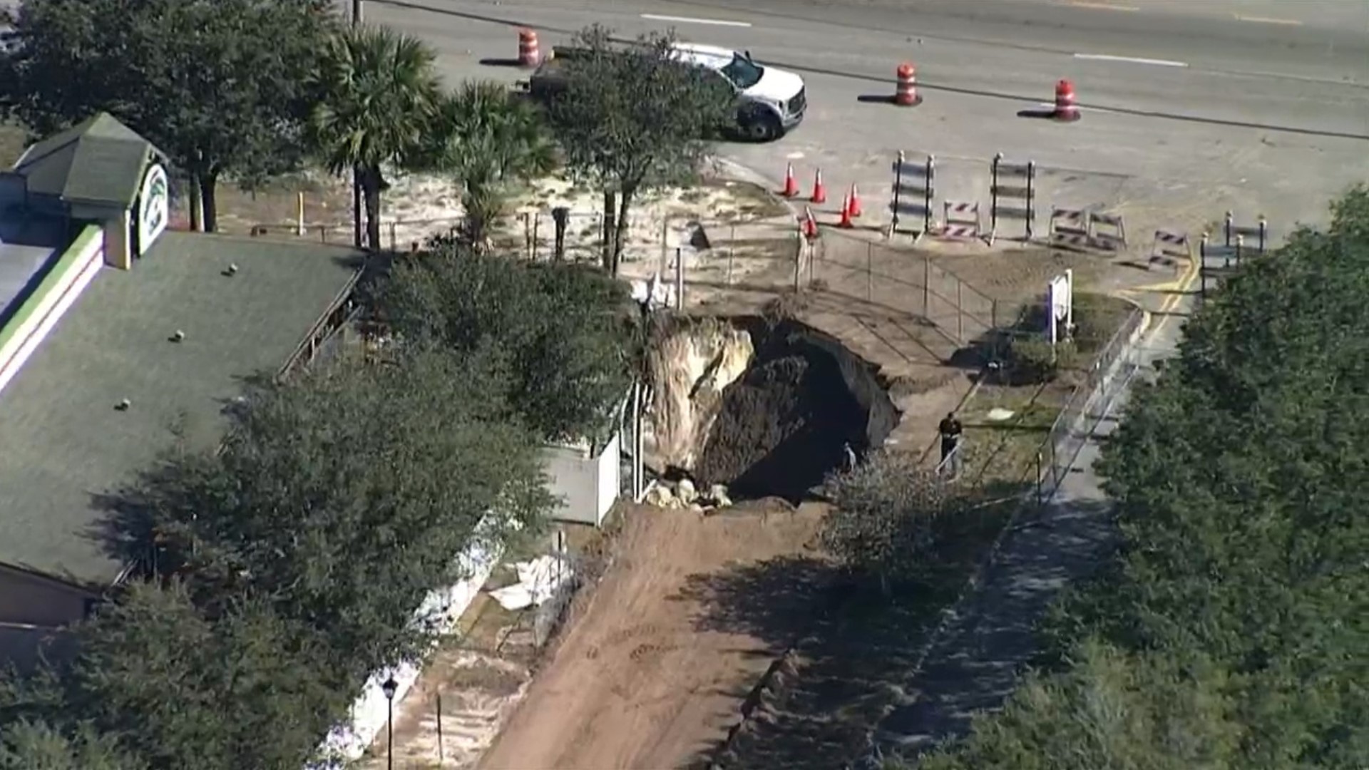 Suspected 'sinkhole' reopens in New Port Richey, Pasco County officials