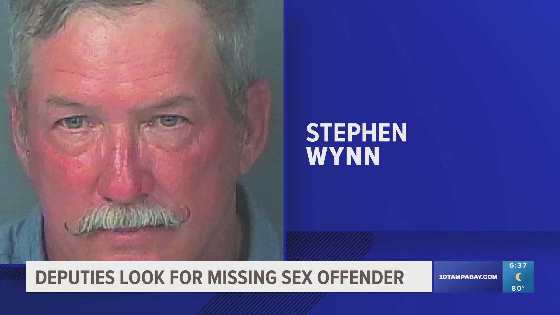 Deputies say Stephen Wynn, 57, removed his ankle monitor and left his Brooksville home around 4 p.m. Sunday.